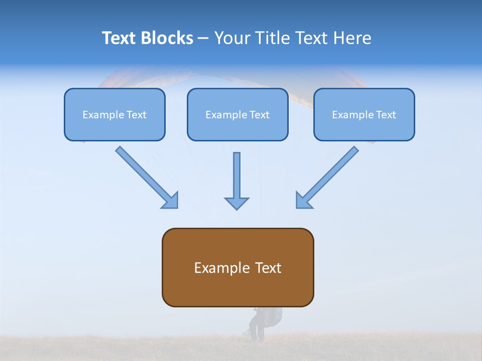 Paraglider Landing In A Field PowerPoint Template