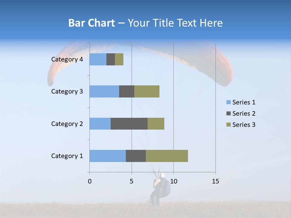 Paraglider Landing In A Field PowerPoint Template