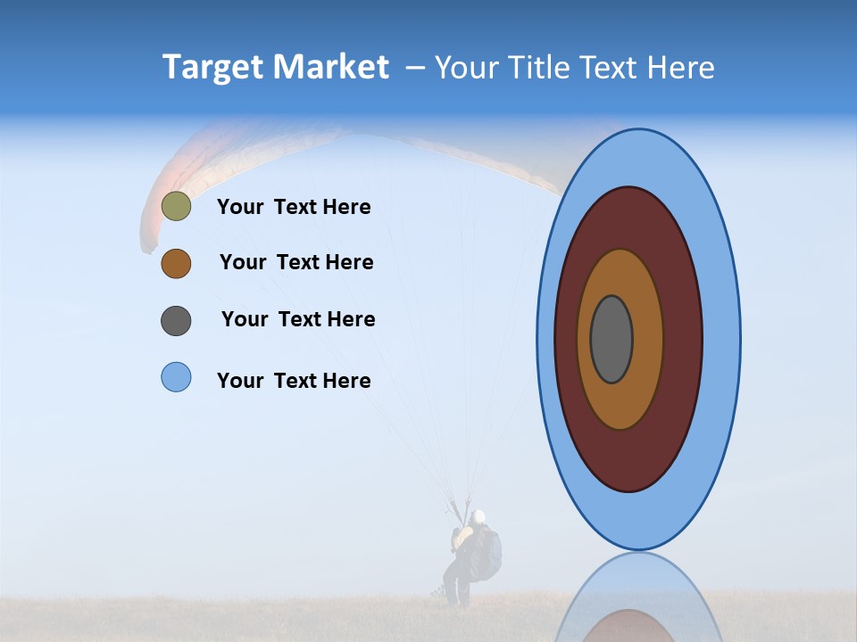 Paraglider Landing In A Field PowerPoint Template