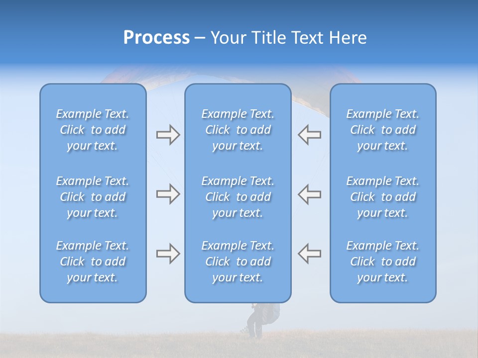Paraglider Landing In A Field PowerPoint Template