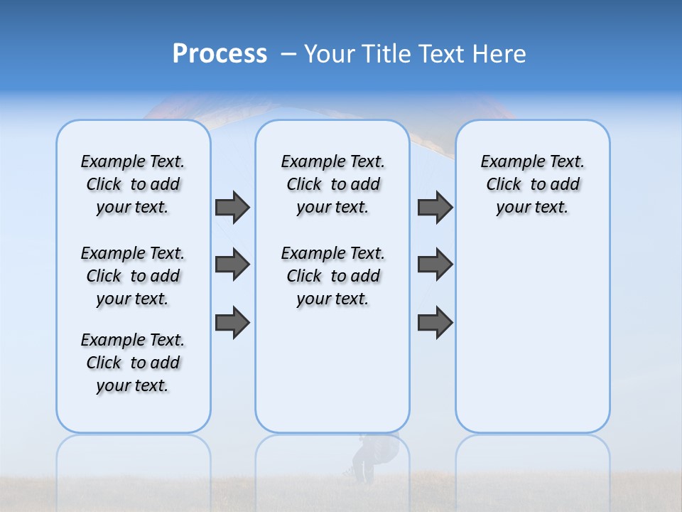 Paraglider Landing In A Field PowerPoint Template