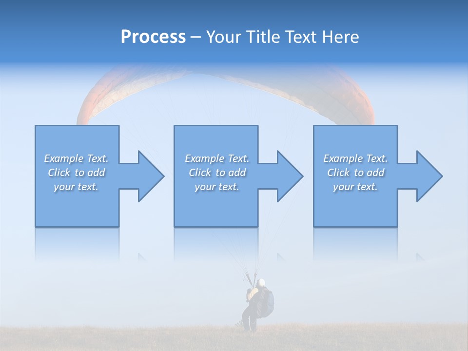 Paraglider Landing In A Field PowerPoint Template