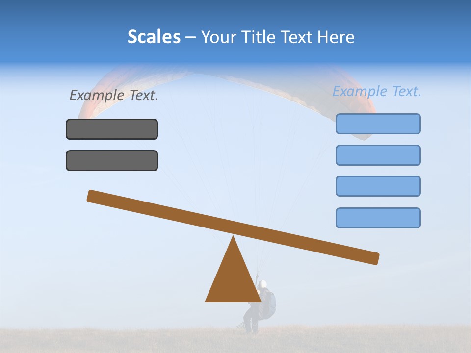 Paraglider Landing In A Field PowerPoint Template