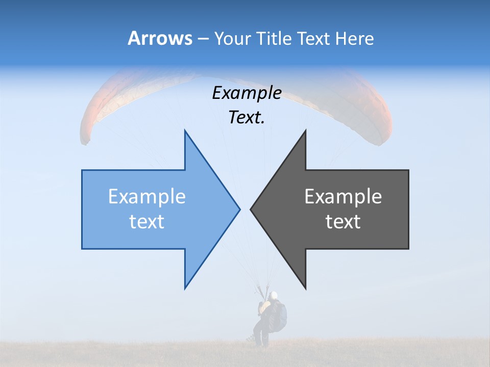 Paraglider Landing In A Field PowerPoint Template