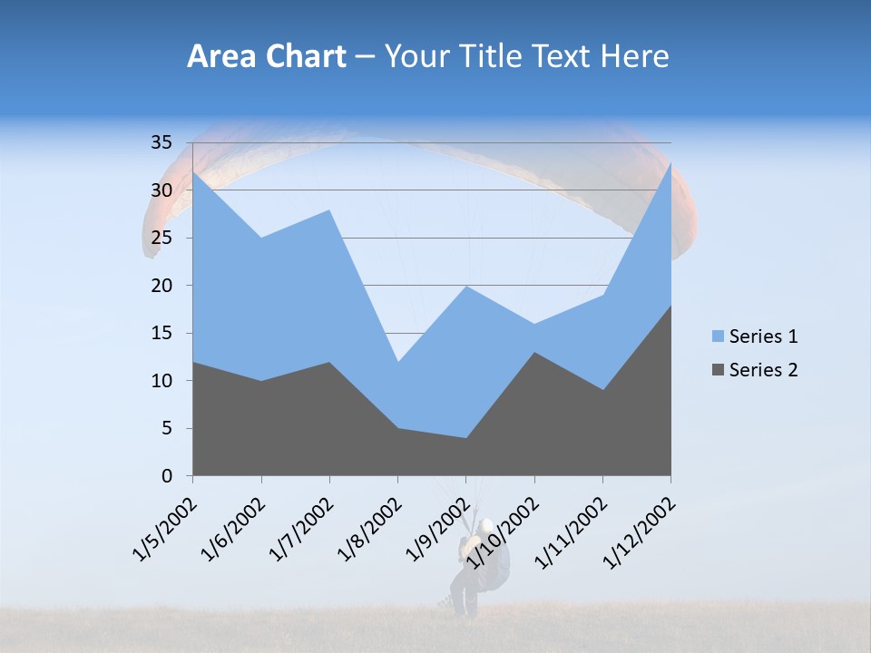 Paraglider Landing In A Field PowerPoint Template
