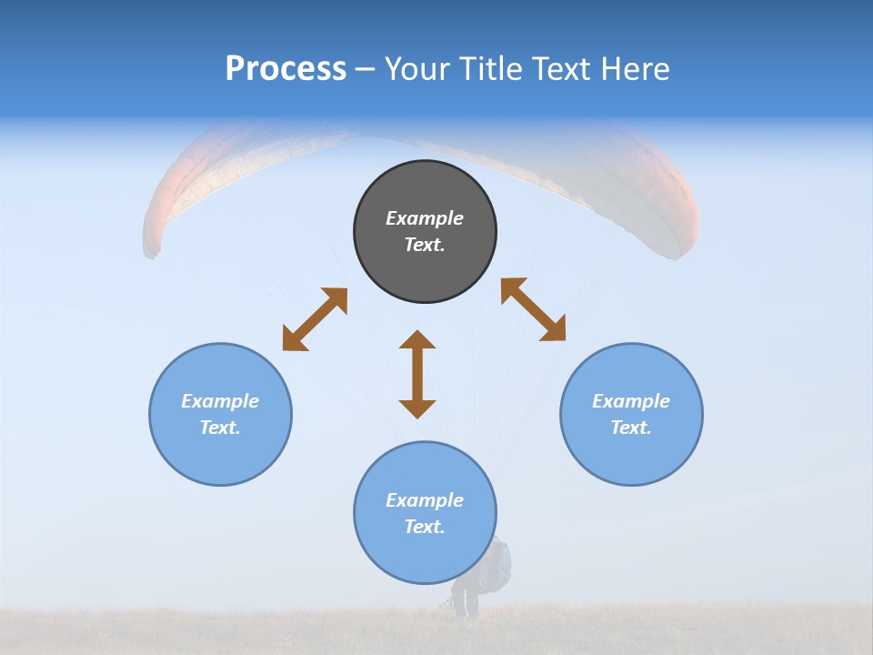 Paraglider Landing In A Field PowerPoint Template