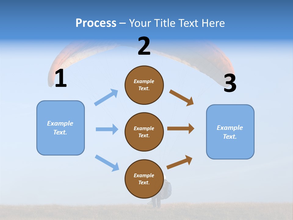 Paraglider Landing In A Field PowerPoint Template