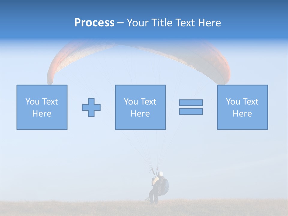 Paraglider Landing In A Field PowerPoint Template