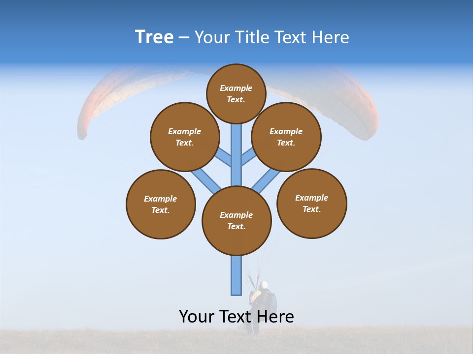 Paraglider Landing In A Field PowerPoint Template