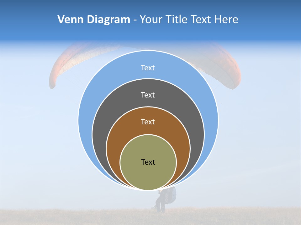 Paraglider Landing In A Field PowerPoint Template