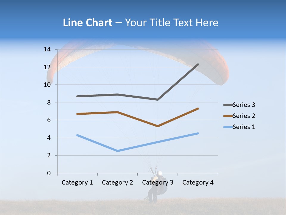 Paraglider Landing In A Field PowerPoint Template