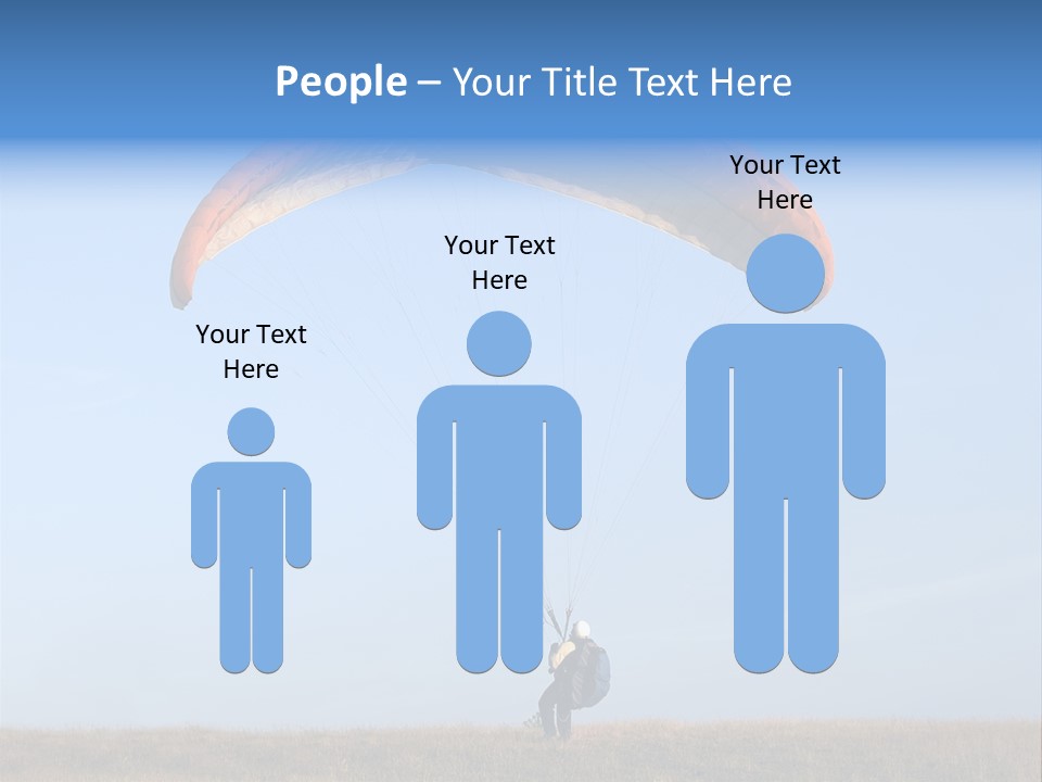 Paraglider Landing In A Field PowerPoint Template