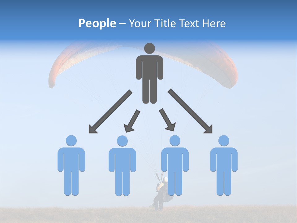 Paraglider Landing In A Field PowerPoint Template