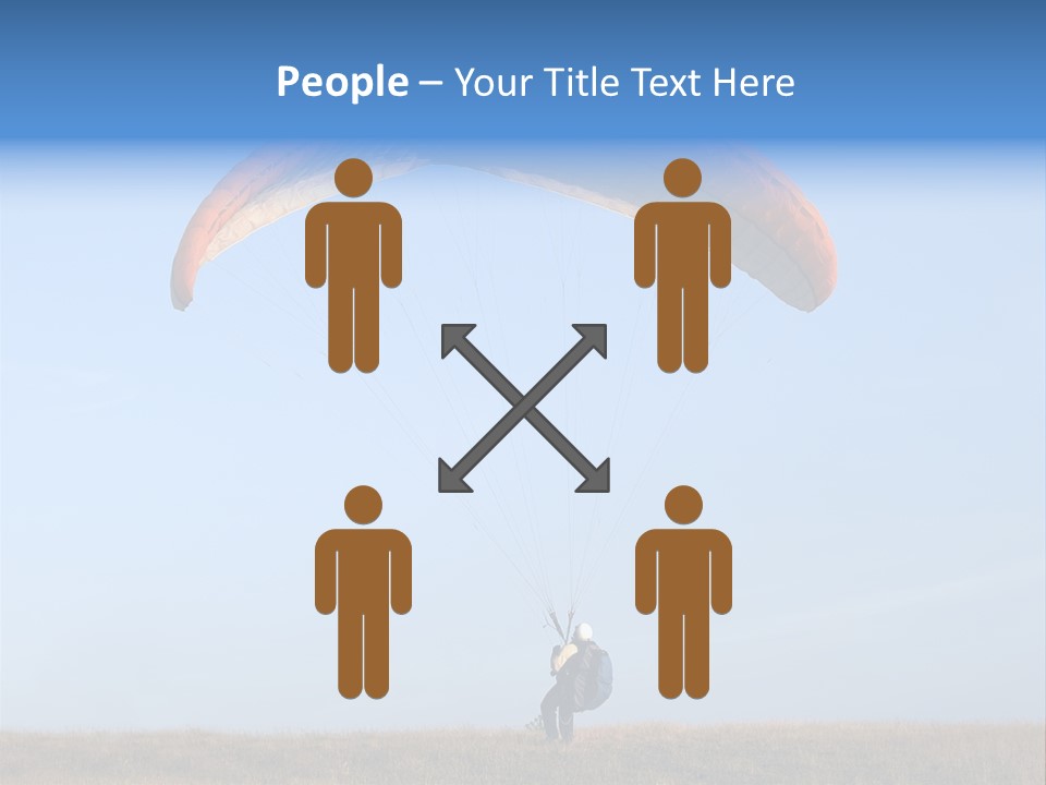 Paraglider Landing In A Field PowerPoint Template