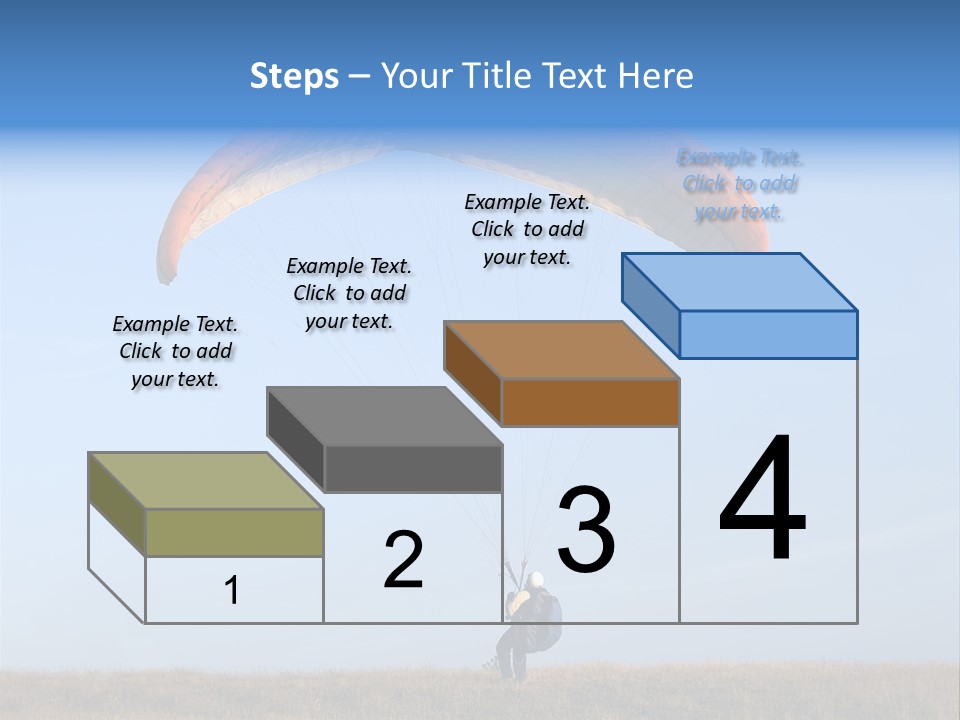 Paraglider Landing In A Field PowerPoint Template