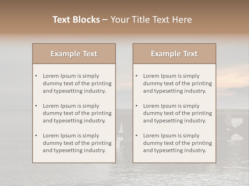 Evening Pier PowerPoint Template