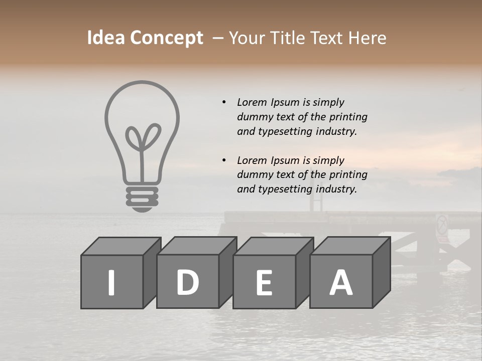 Evening Pier PowerPoint Template