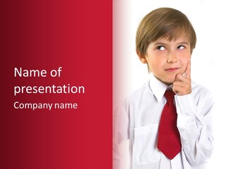 Thinking Boy PowerPoint Template