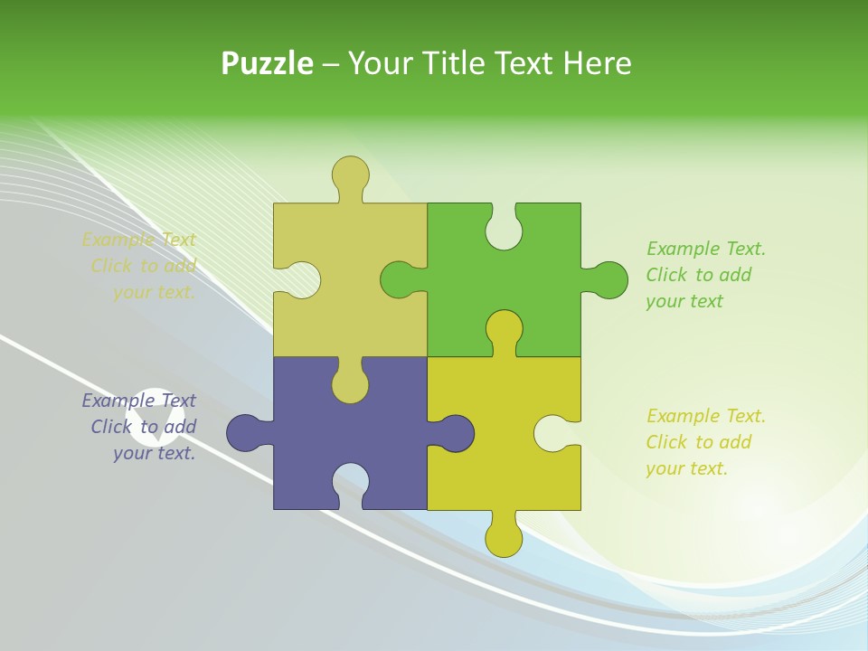 A Vector Background In Green And Blue PowerPoint Template