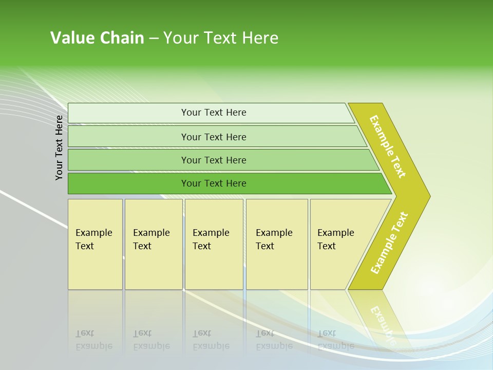 A Vector Background In Green And Blue PowerPoint Template