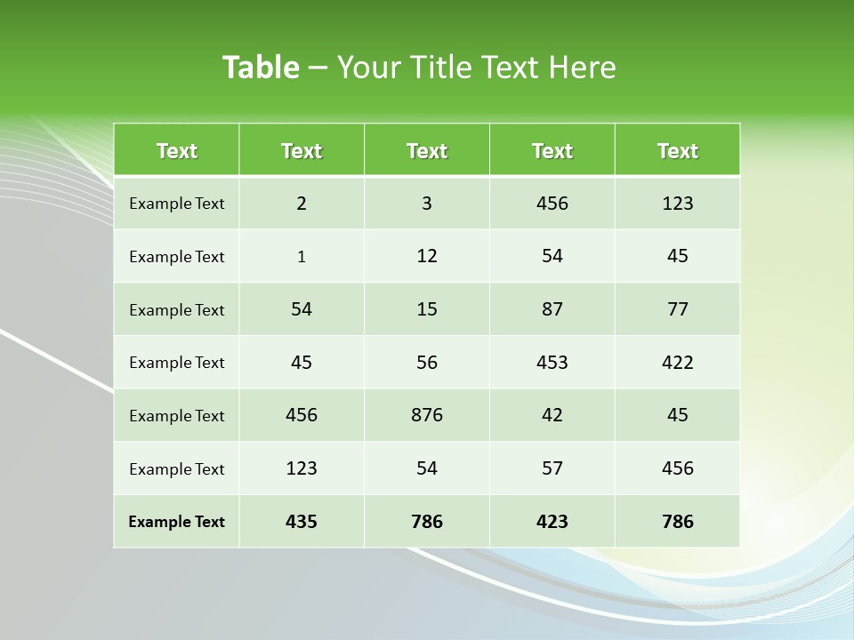 A Vector Background In Green And Blue PowerPoint Template