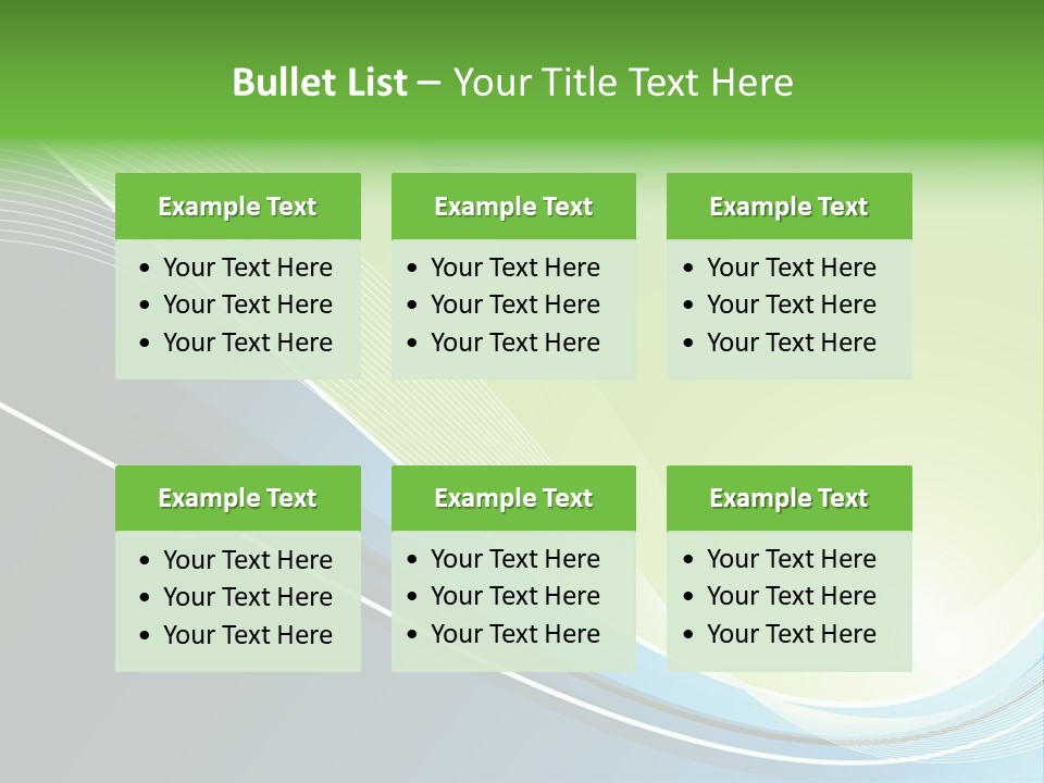 A Vector Background In Green And Blue PowerPoint Template