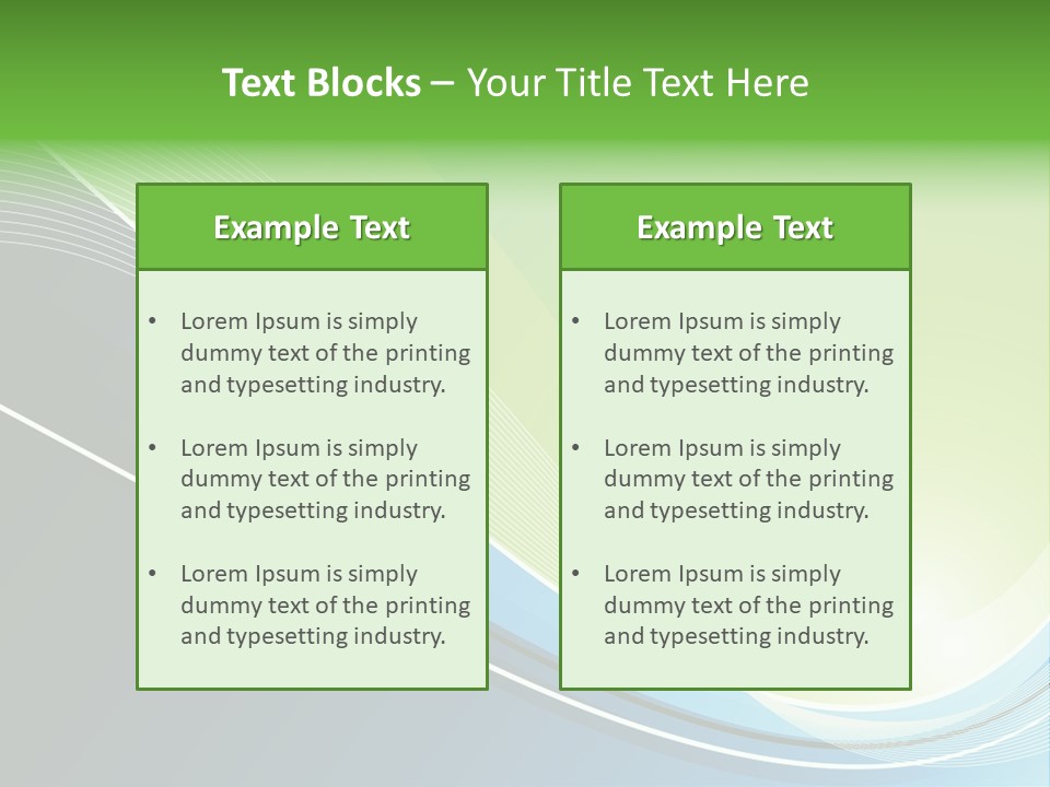 A Vector Background In Green And Blue PowerPoint Template