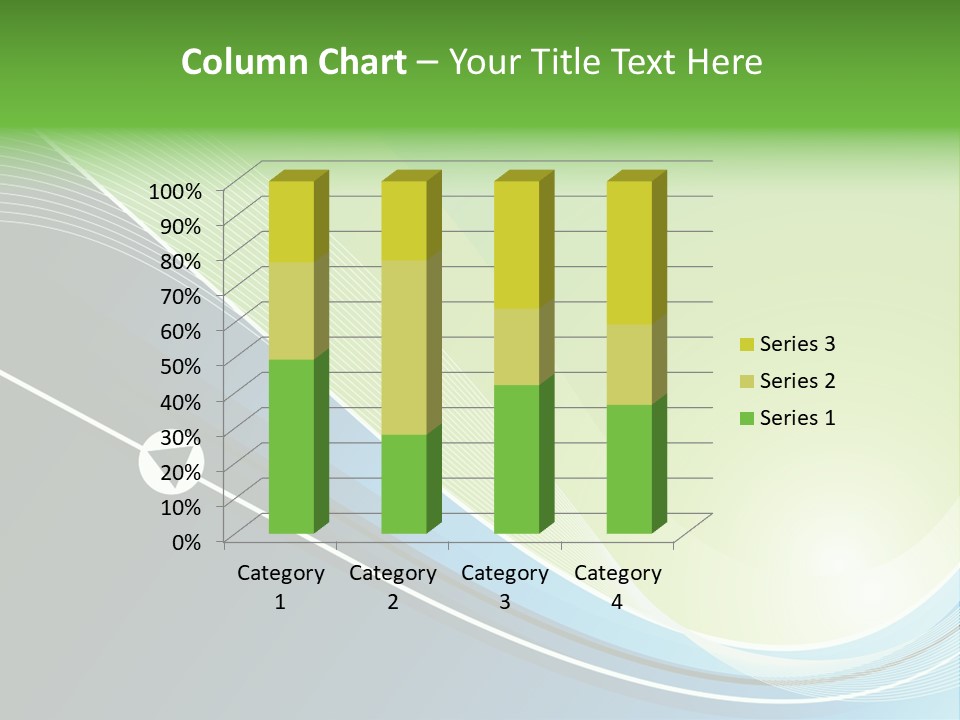 A Vector Background In Green And Blue PowerPoint Template