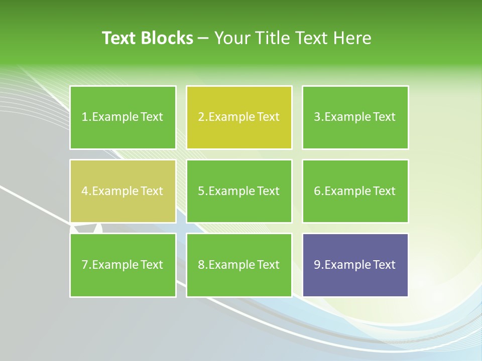 A Vector Background In Green And Blue PowerPoint Template