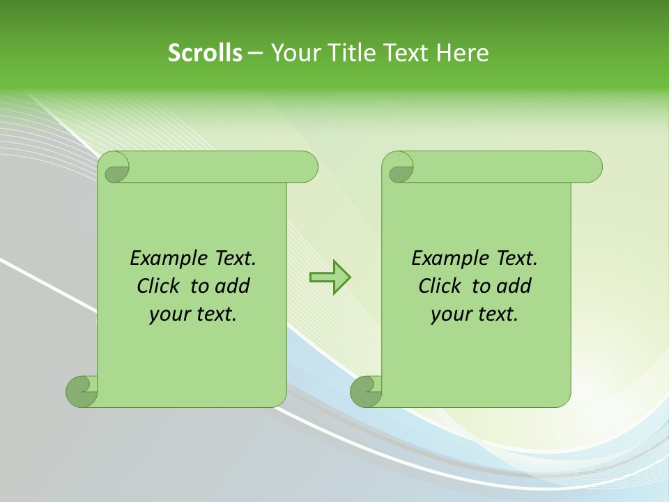 A Vector Background In Green And Blue PowerPoint Template