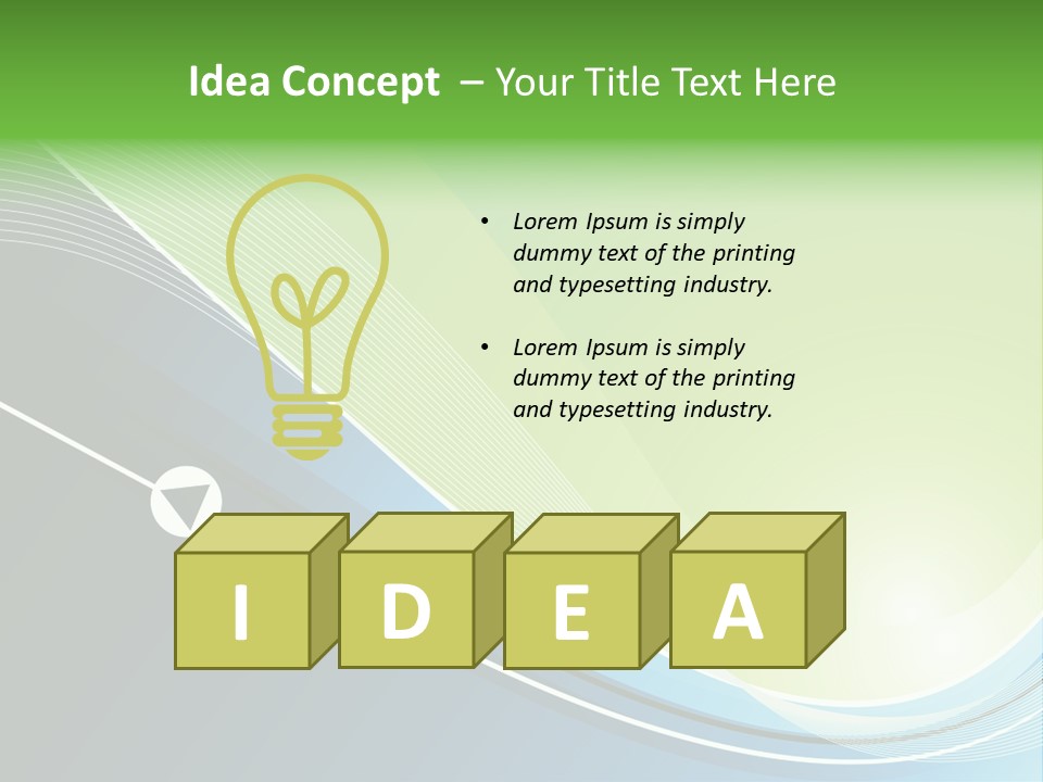 A Vector Background In Green And Blue PowerPoint Template