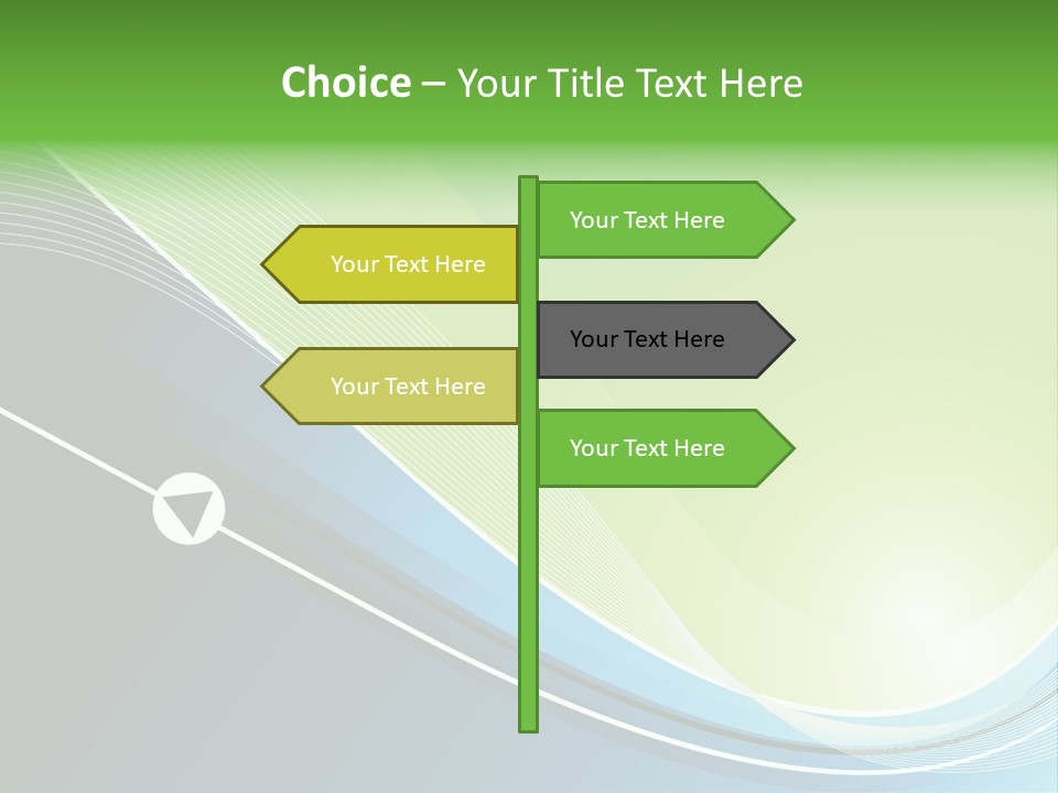 A Vector Background In Green And Blue PowerPoint Template