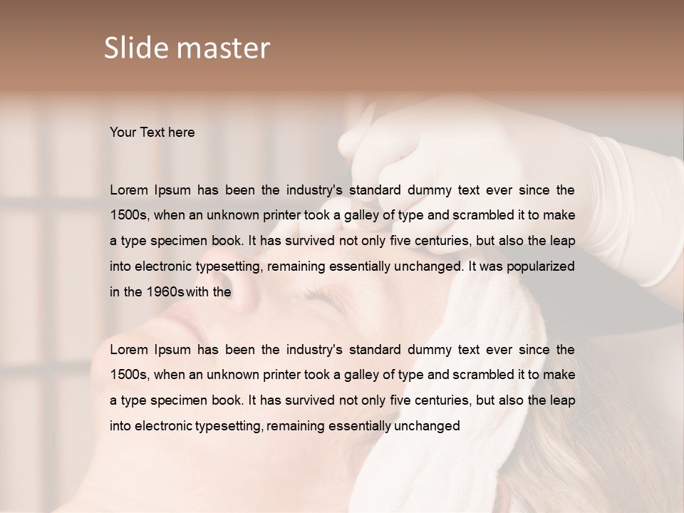 Older Woman Getting Electrolysis On He Face PowerPoint Template