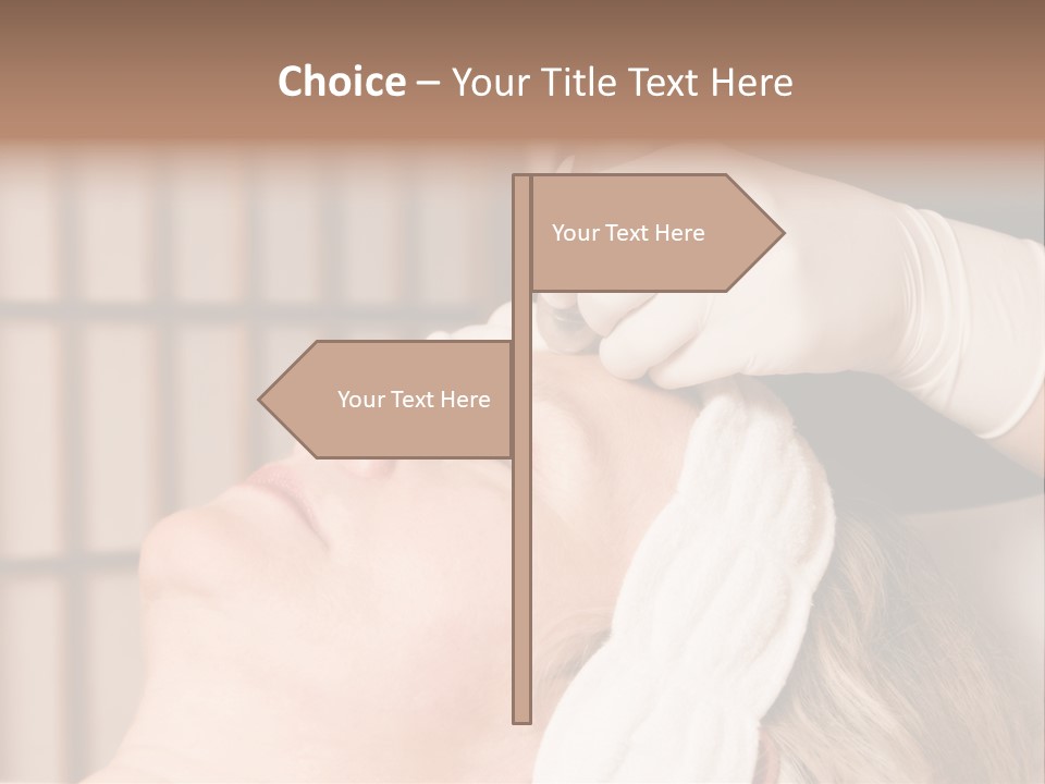 Older Woman Getting Electrolysis On He Face PowerPoint Template