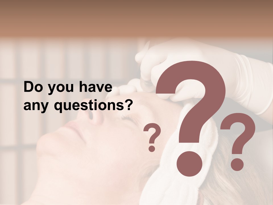 Older Woman Getting Electrolysis On He Face PowerPoint Template