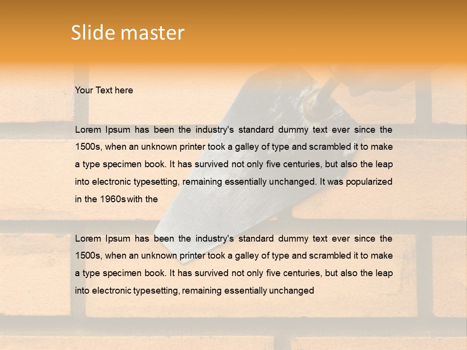 Construction. Bricks Laying. PowerPoint Template