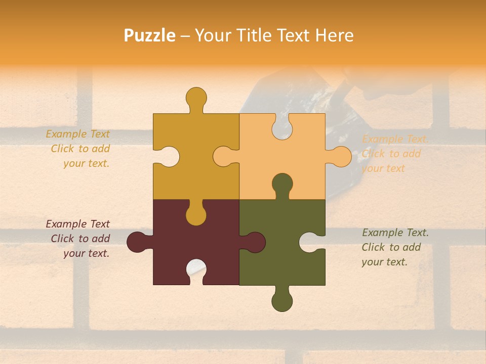 Construction. Bricks Laying. PowerPoint Template