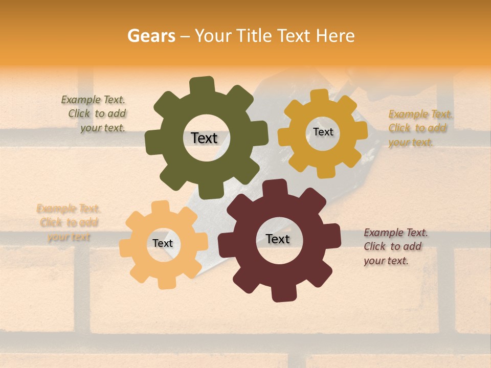 Construction. Bricks Laying. PowerPoint Template