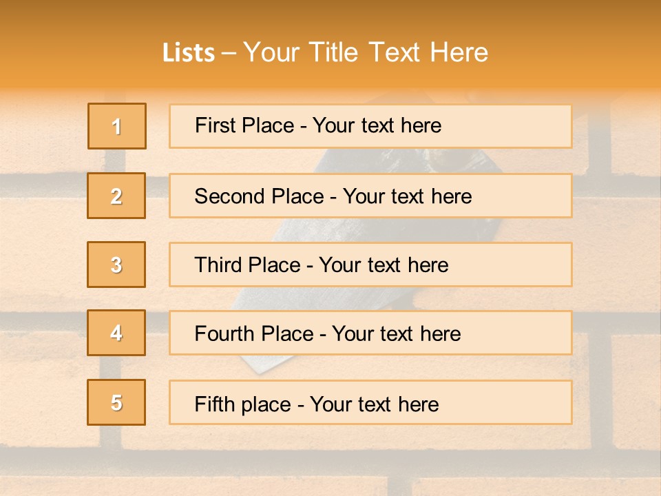 Construction. Bricks Laying. PowerPoint Template