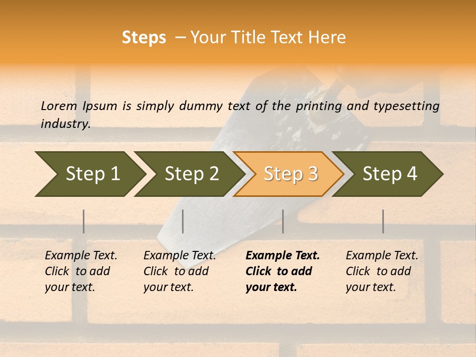 Construction. Bricks Laying. PowerPoint Template
