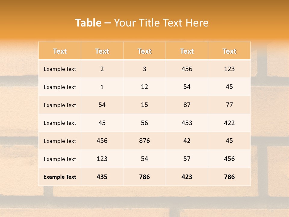 Construction. Bricks Laying. PowerPoint Template