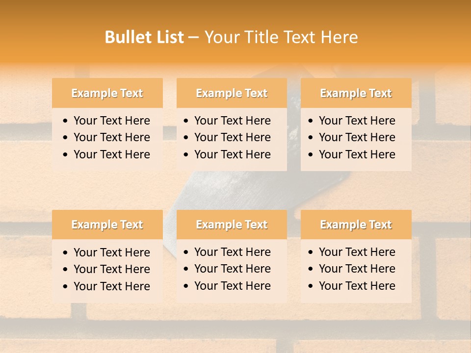 Construction. Bricks Laying. PowerPoint Template