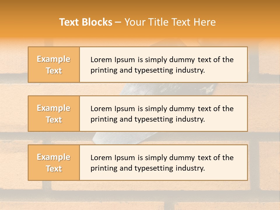 Construction. Bricks Laying. PowerPoint Template