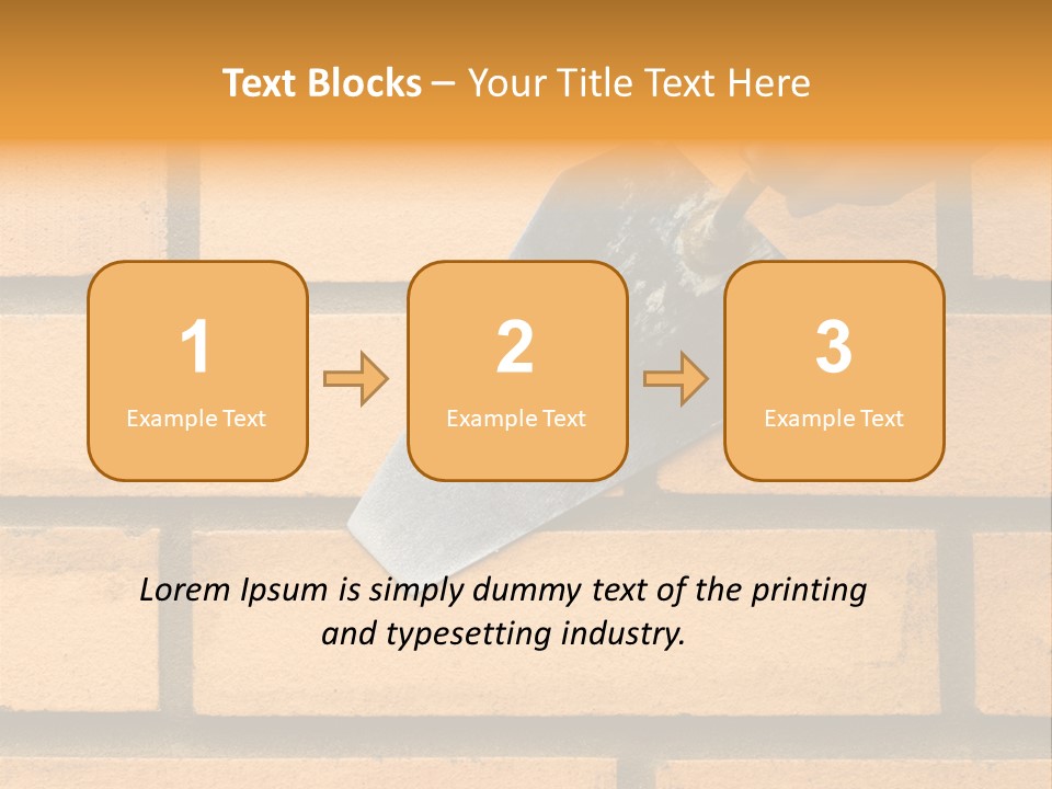 Construction. Bricks Laying. PowerPoint Template