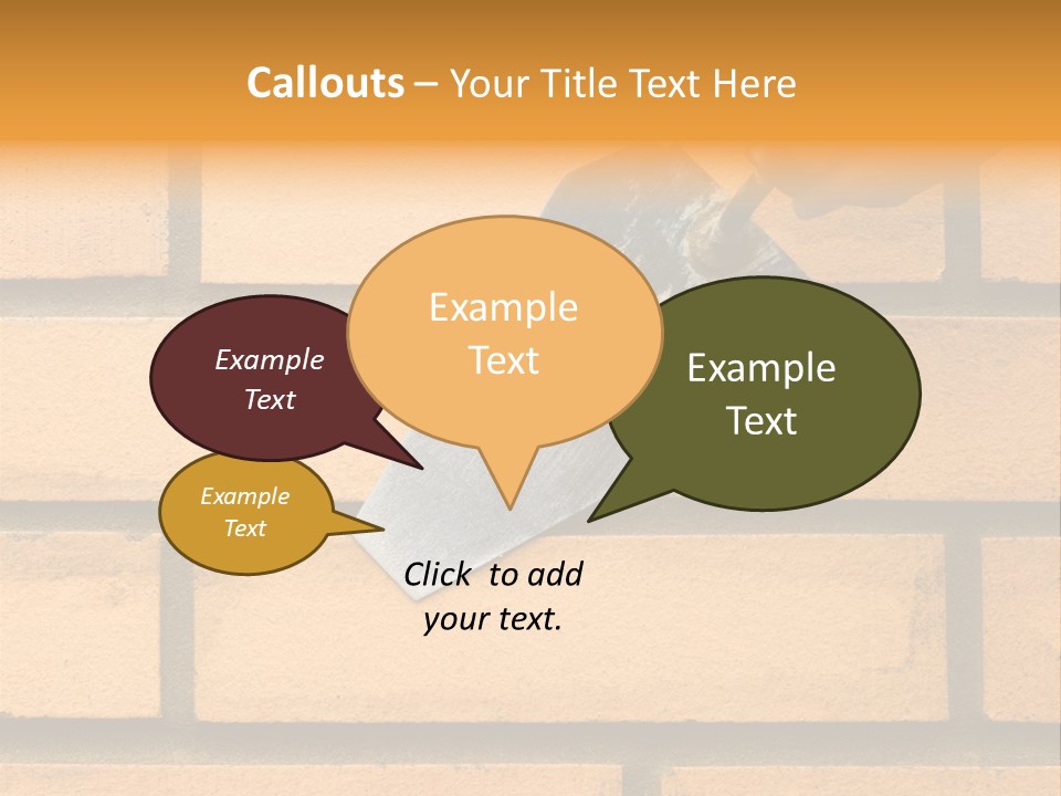 Construction. Bricks Laying. PowerPoint Template