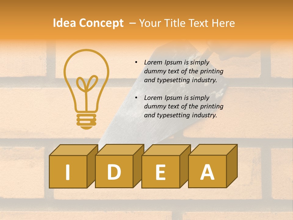 Construction. Bricks Laying. PowerPoint Template