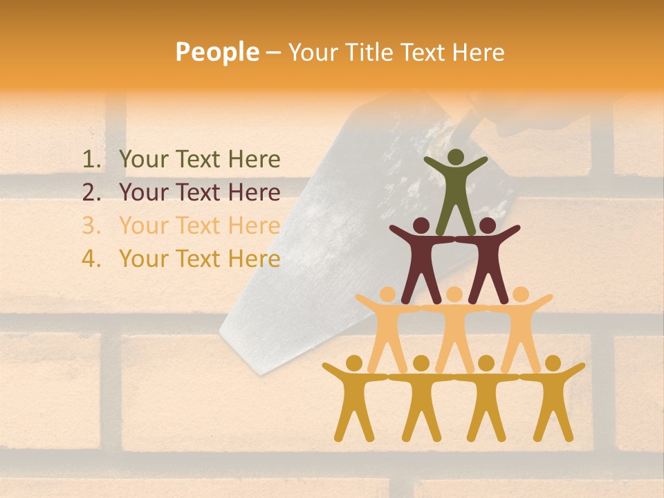 Construction. Bricks Laying. PowerPoint Template