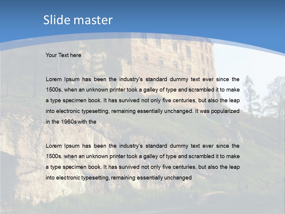 Castle In Ojcowski National Park PowerPoint Template