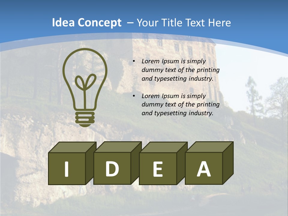 Castle In Ojcowski National Park PowerPoint Template