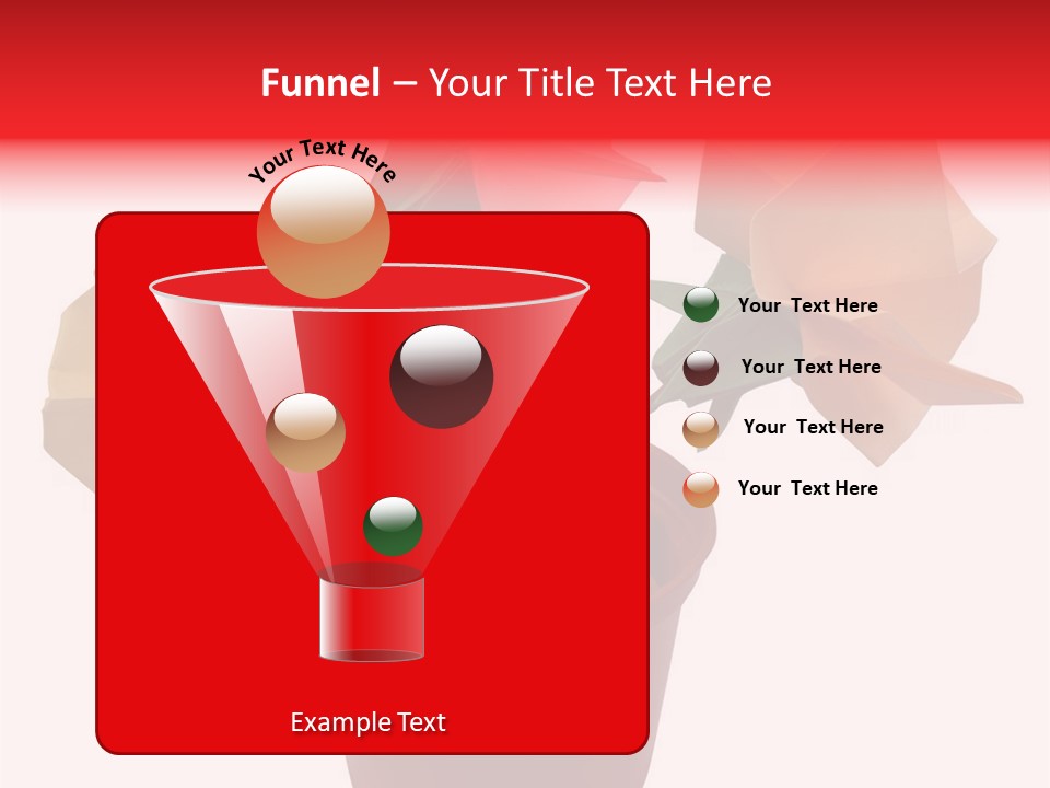 Composition Of Origami Flower Figures (Isolated On White) PowerPoint Template
